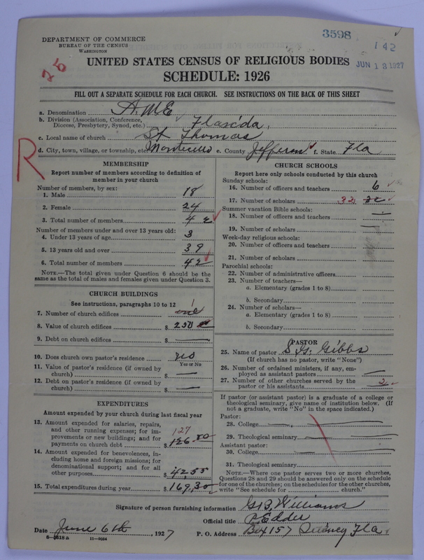 Scan of African Methodist Episcopal Church: 3598