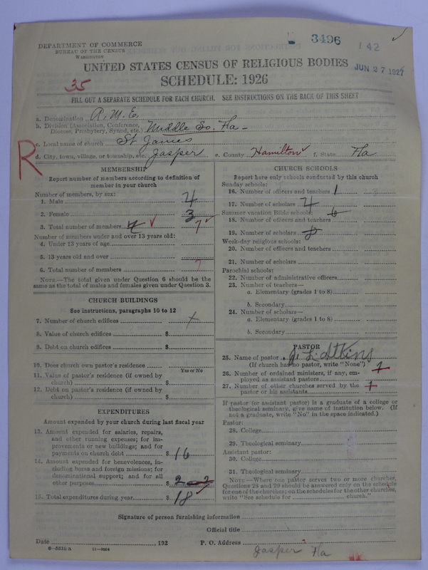 Scan of African Methodist Episcopal Church: 3496