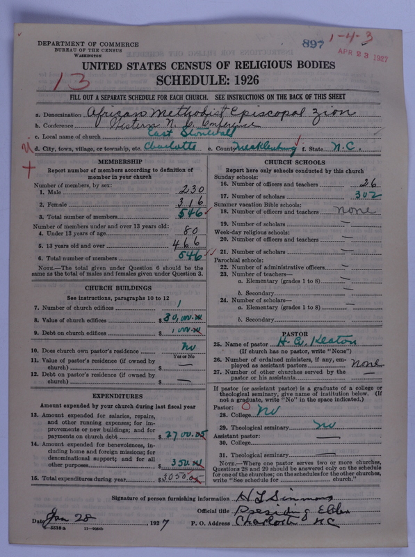 Scan of African Methodist Episcopal Zion Church: 897