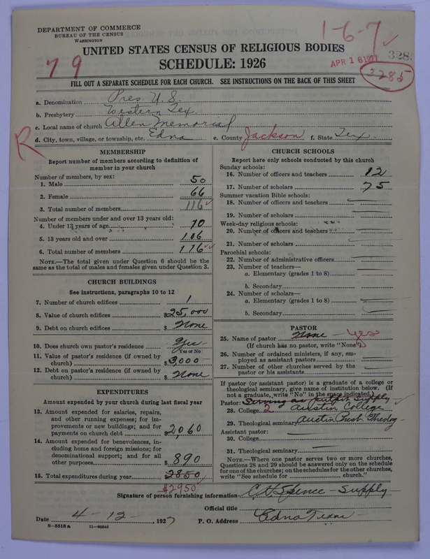 Scan of Presbyterian Church in the United States: 3285