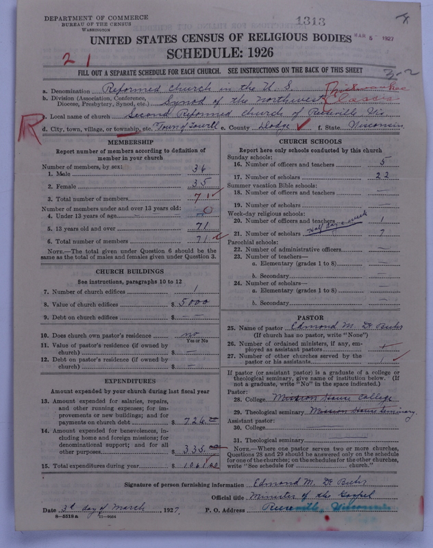 Scan of Reformed Church in the United States: 1313