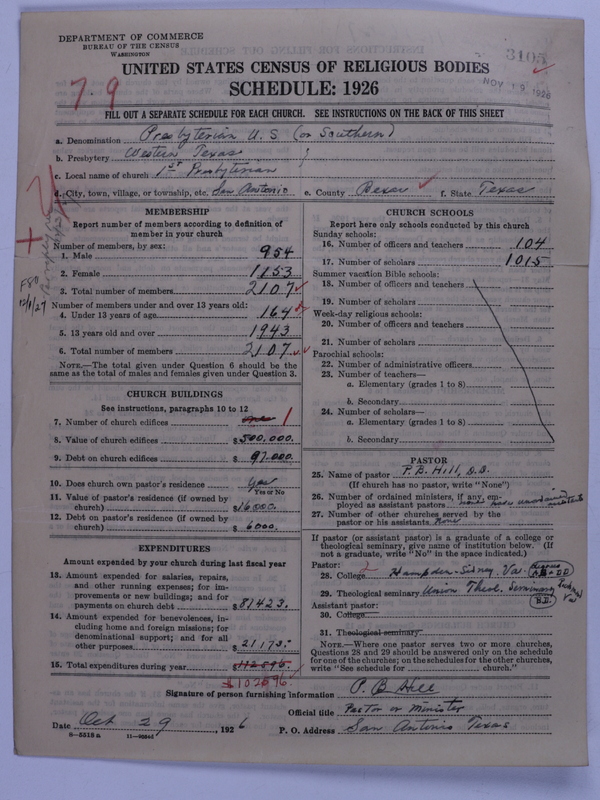 Scan of Presbyterian Church in the United States: 3105