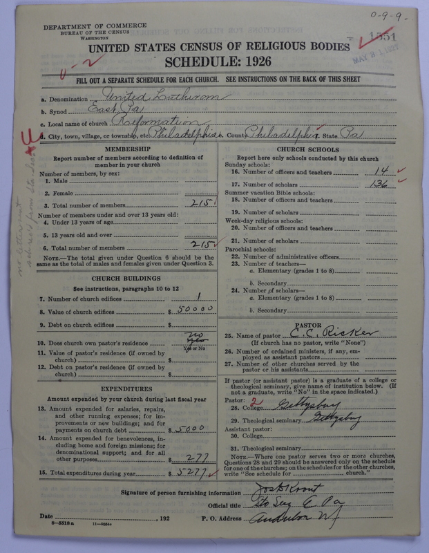 Scan of United Lutheran Church in America: 1551