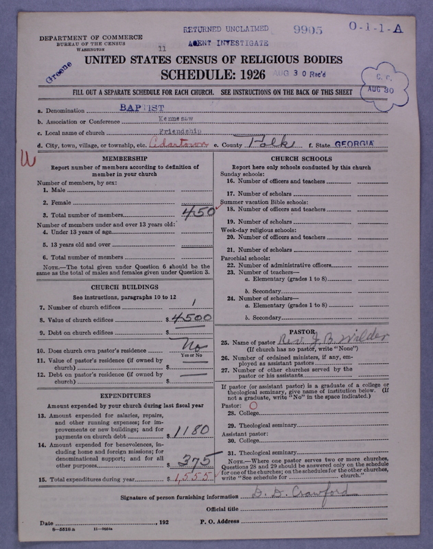 Scan of Negro Baptists: 9905