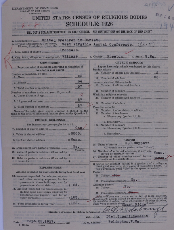 Scan of Church of the United Brethren in Christ: 2692