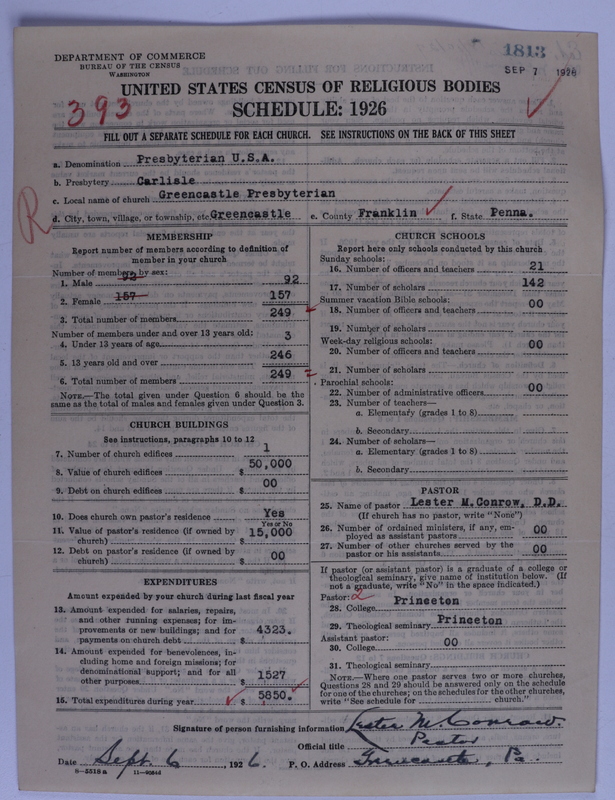 Scan of Presbyterian Church in the United States of America: 1813
