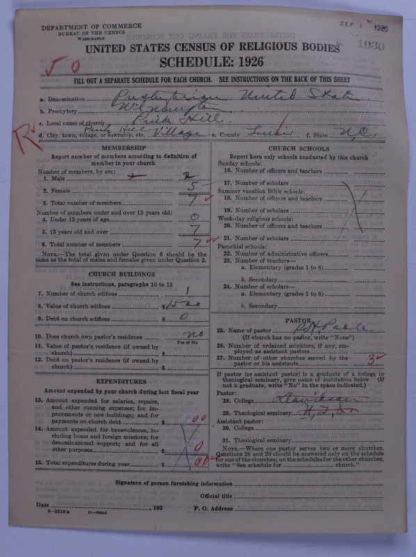 Scan of Presbyterian Church in the United States: 1030