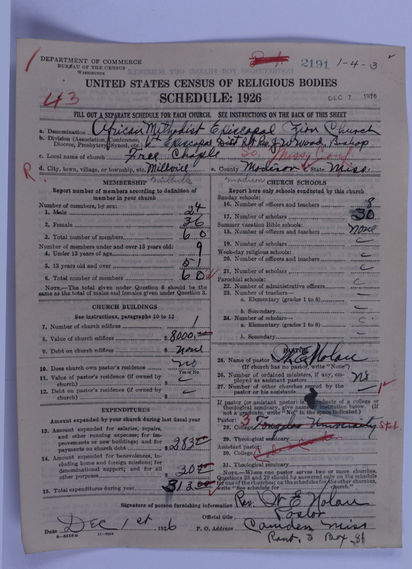 Scan of African Methodist Episcopal Zion Church: 2191
