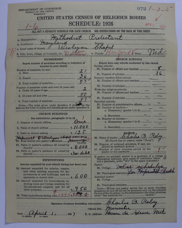 Scan of Methodist Protestant Church: 972