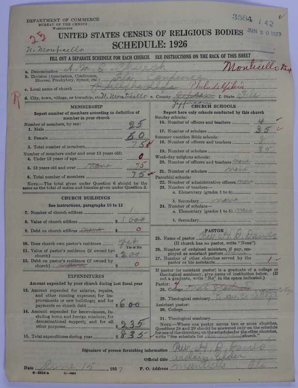 Scan of African Methodist Episcopal Church: 3584