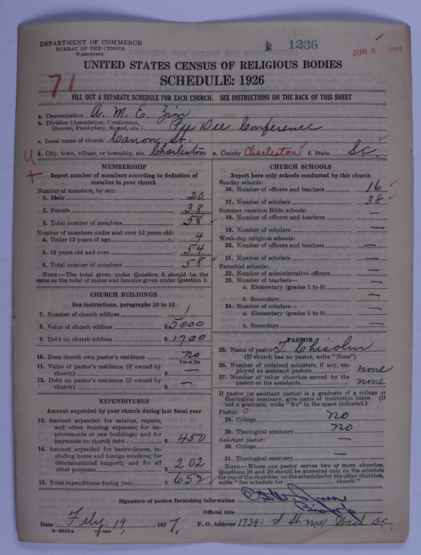 Scan of African Methodist Episcopal Zion Church: 1236