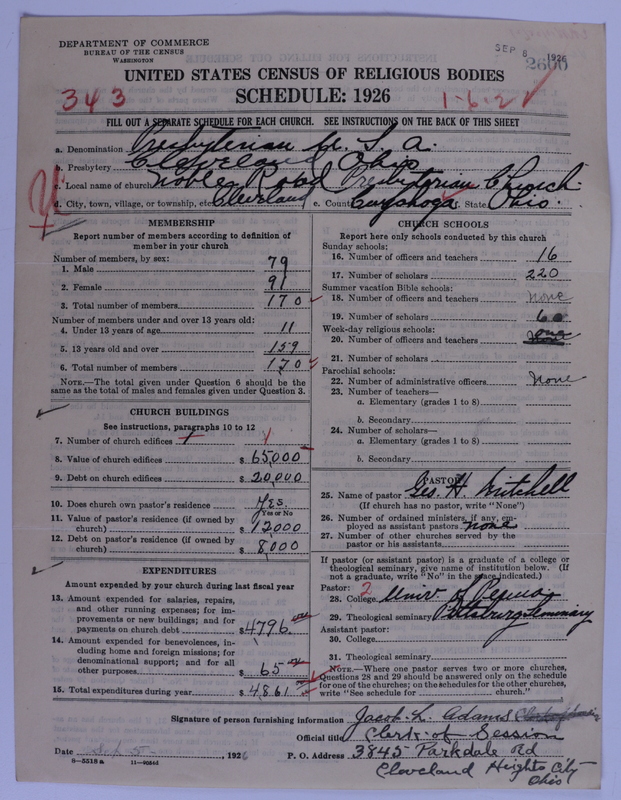 Scan of Presbyterian Church in the United States of America: 2600