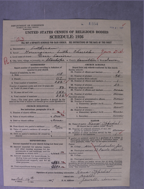 Scan of Norwegian Lutheran Church of America: 1254