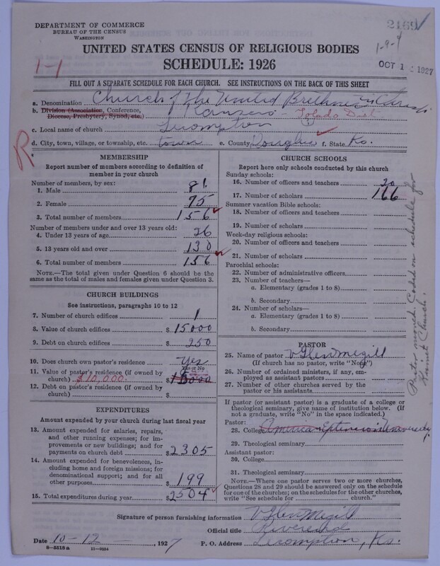 Scan of Church of the United Brethren in Christ: 2169