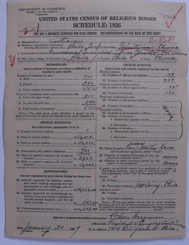 Scan of United Lutheran Church in America: 1515