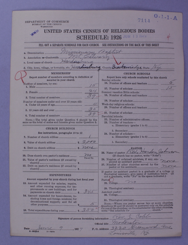Scan of Negro Baptists: 7114