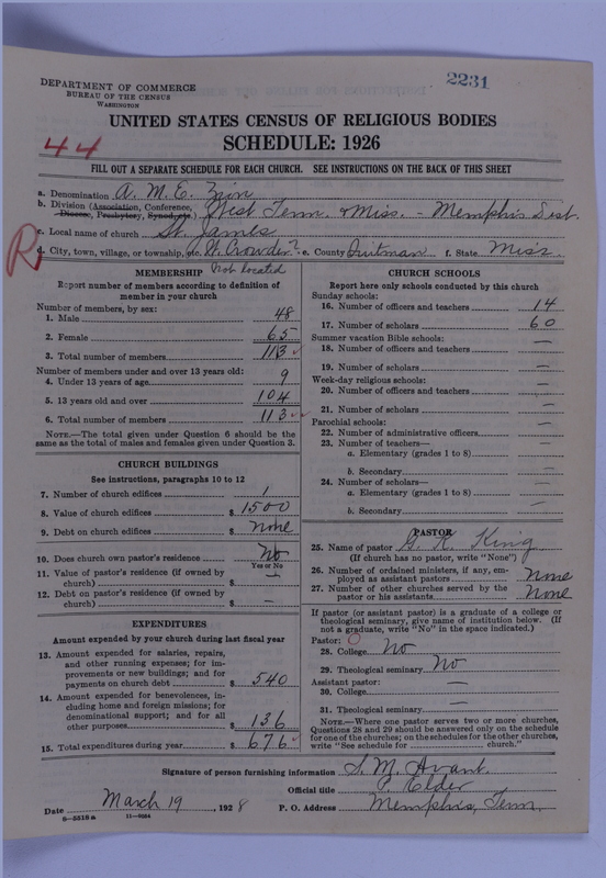 Scan of African Methodist Episcopal Zion Church: 2231