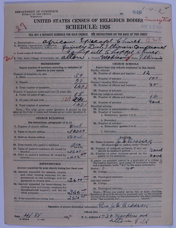 Scan of African Methodist Episcopal Church: 649