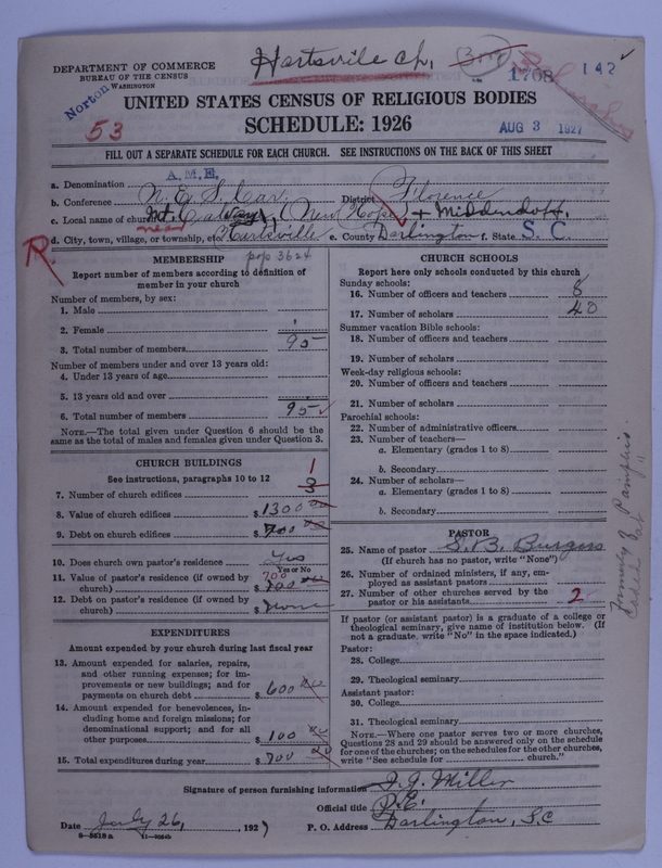 Scan of African Methodist Episcopal Church: 1708