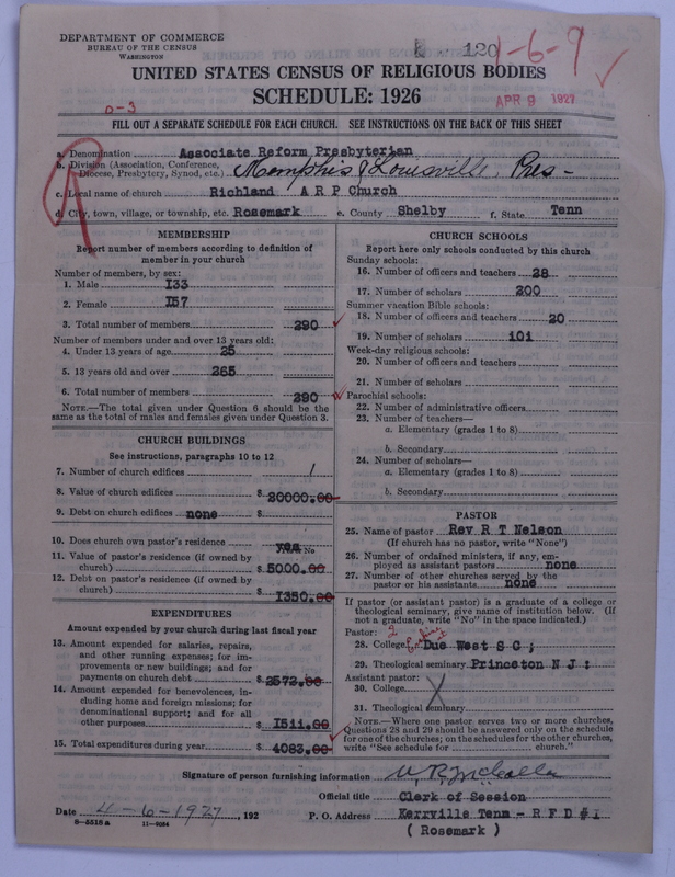 Scan of Associate Reformed Presbyterian Church: 120