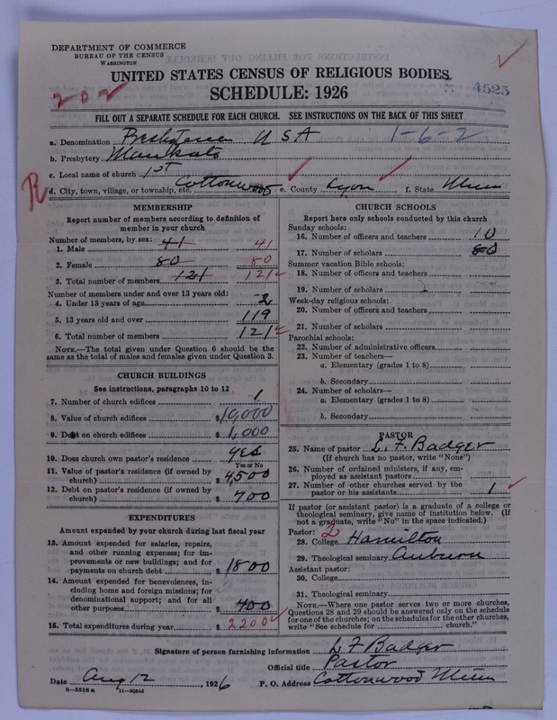Scan of Presbyterian Church in the United States of America: 4525