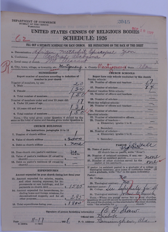 Scan of African Methodist Episcopal Zion Church: 2045