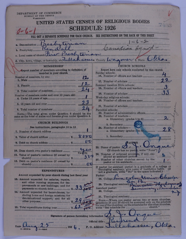Scan of Presbyterian Church in the United States of America: 7483