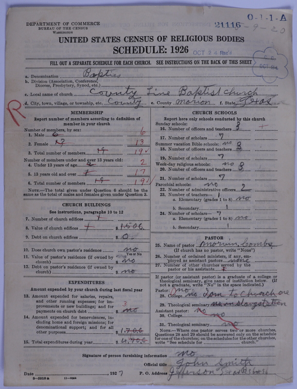 Scan of Negro Baptists: 21116
