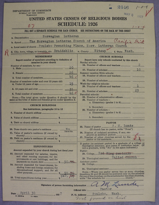 Scan of Norwegian Lutheran Church of America: 2447