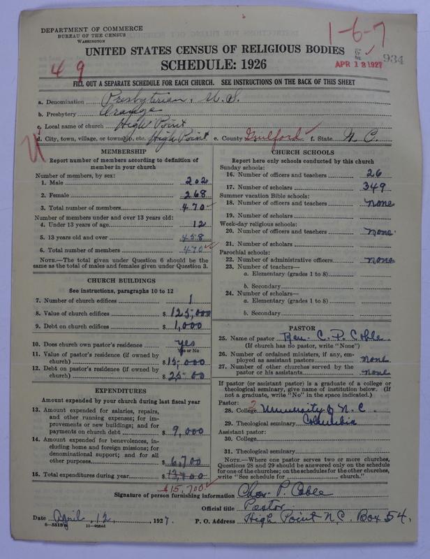Scan of Presbyterian Church in the United States: 934
