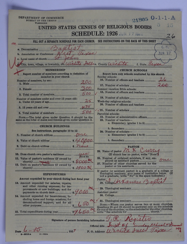 Scan of Negro Baptists: 21805