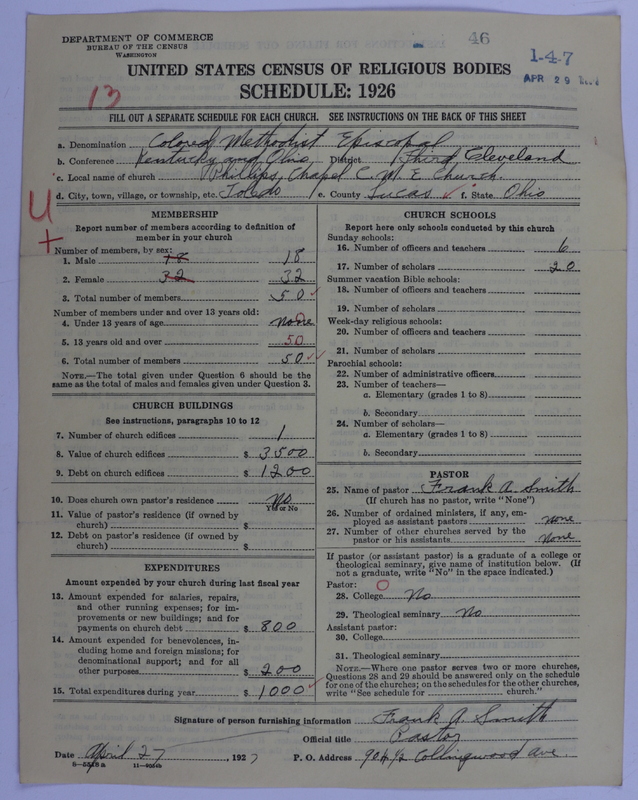 Scan of Colored Methodist Episcopal Church: 46