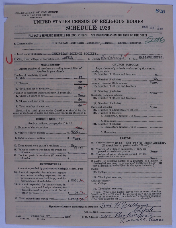 Scan of Church of Christ, Scientist: 826