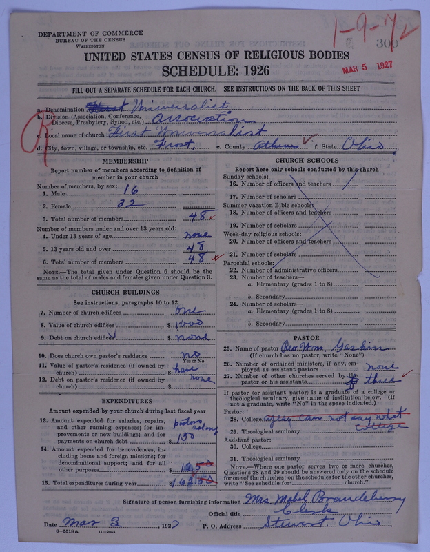 Scan of Universalist Church: 300