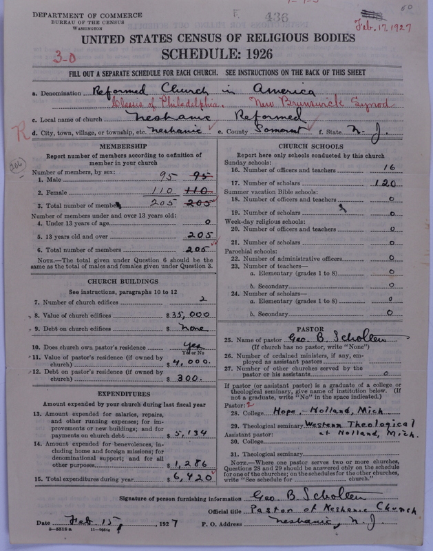 Scan of Reformed Church in America: 436