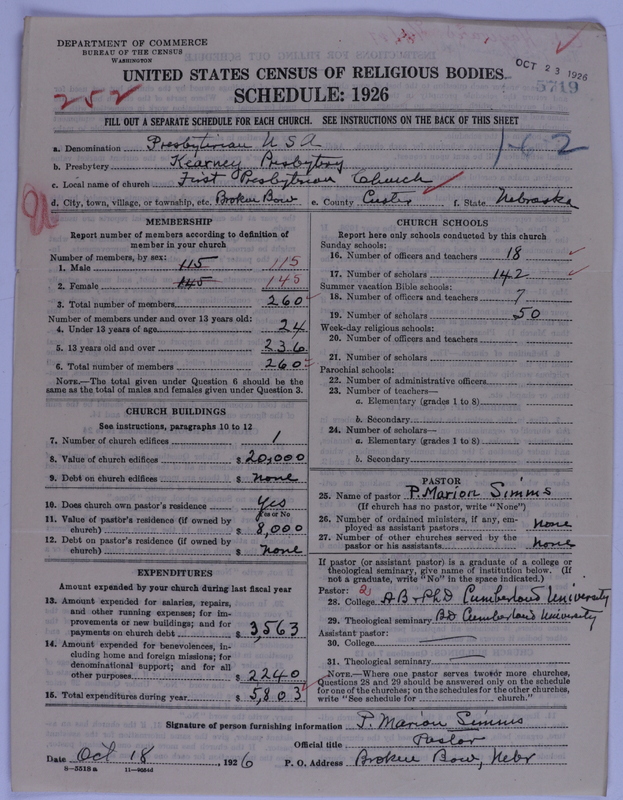 Scan of Presbyterian Church in the United States of America: 5719