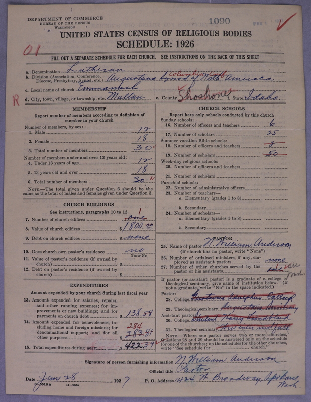 Scan of Evangelical Lutheran Augustana Synod of North America: 1090