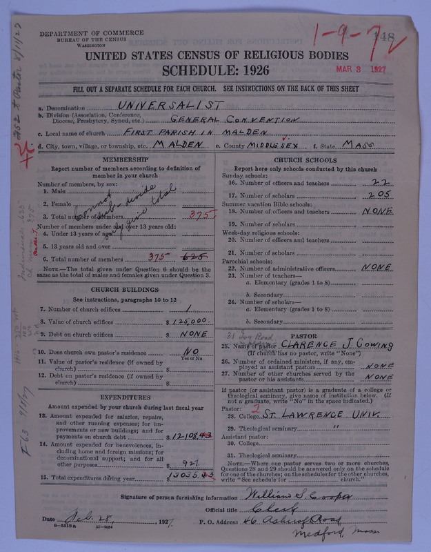 Scan of Universalist Church: 148