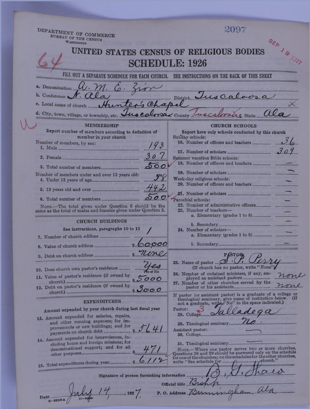 Scan of African Methodist Episcopal Zion Church: 2097