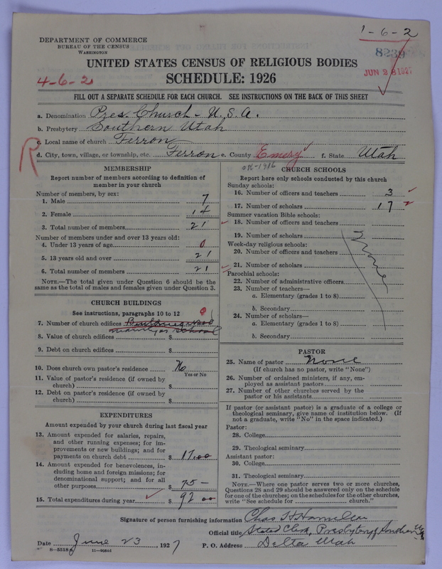 Scan of Presbyterian Church in the United States of America: 8239