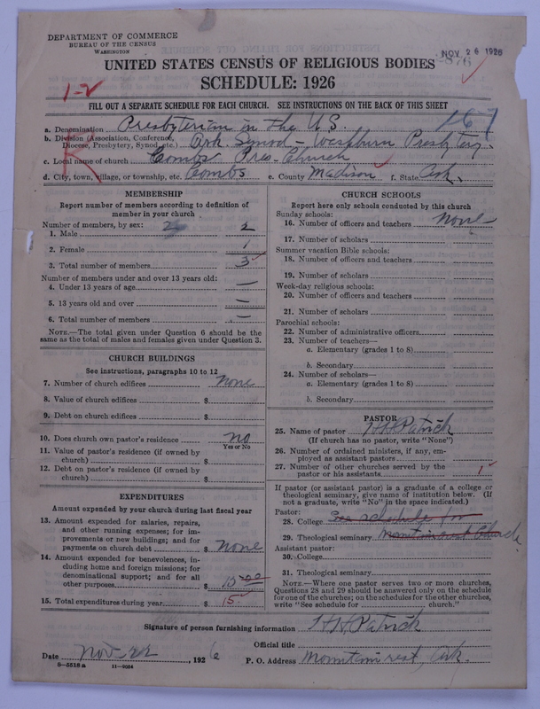 Scan of Presbyterian Church in the United States: 2876