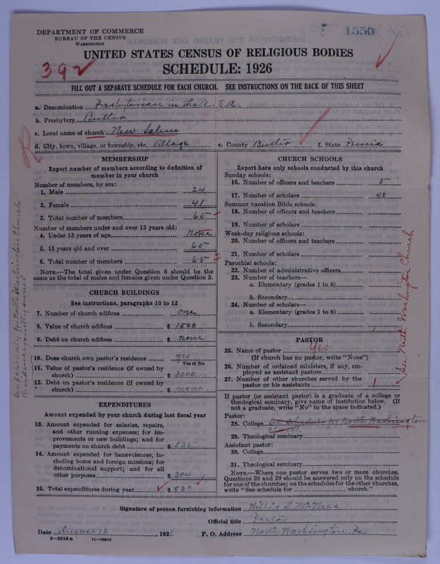 Scan of Presbyterian Church in the United States of America: 1550