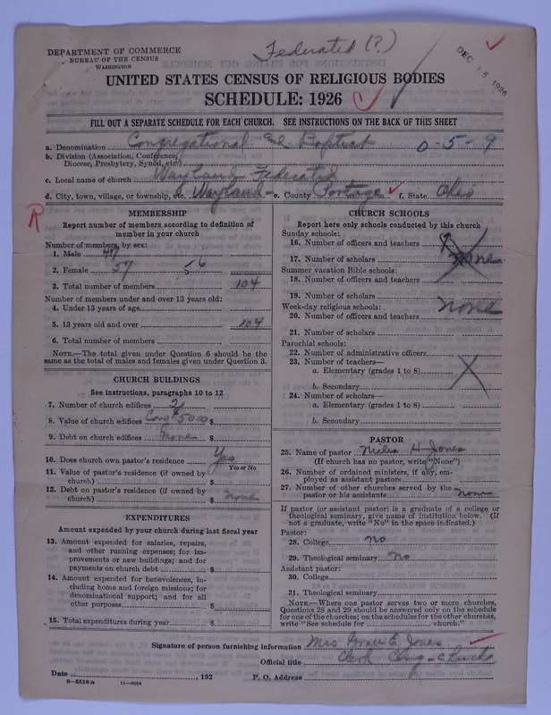 Scan of Federated Churches: