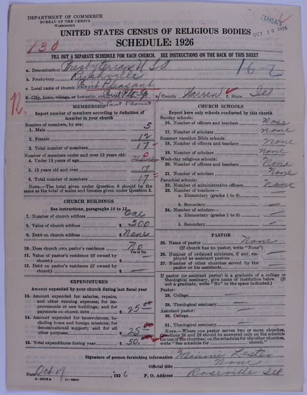 Scan of Presbyterian Church in the United States of America: 3893