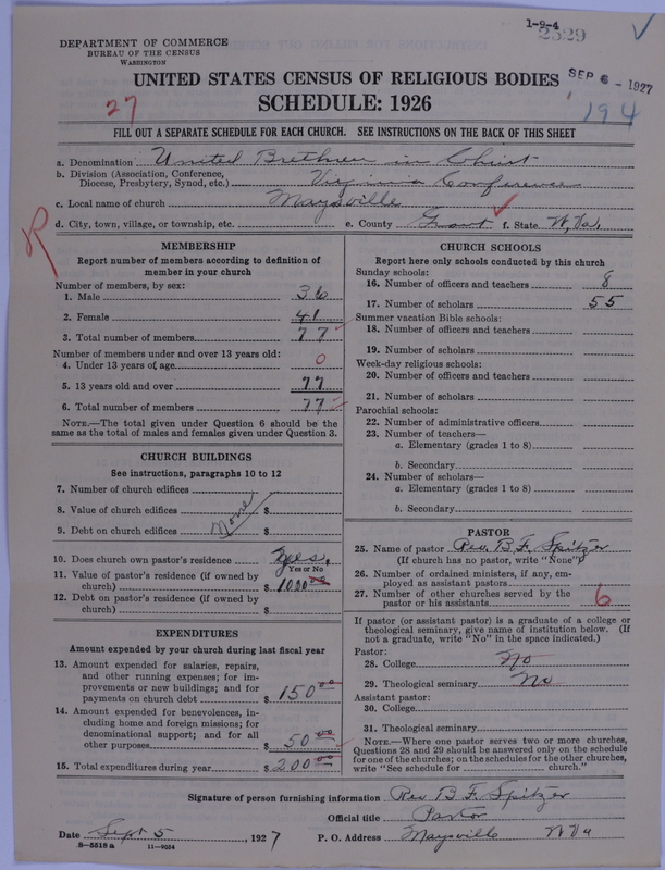 Scan of Church of the United Brethren in Christ: 2529