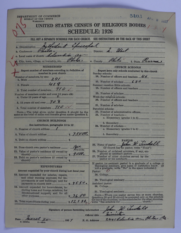 Scan of Methodist Episcopal Church: 5403