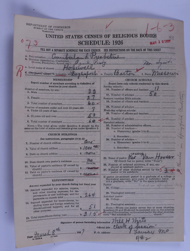 Scan of Cumberland Presbyterian Church: 81