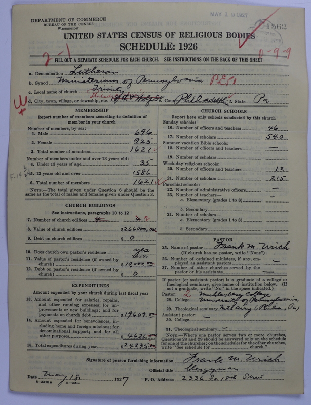 Scan of United Lutheran Church in America: 1562
