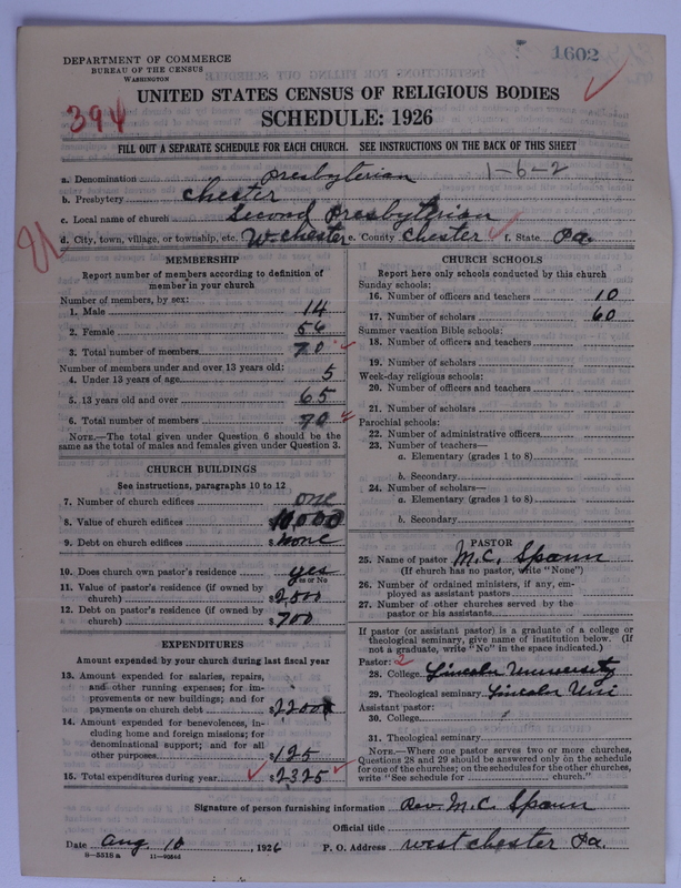 Scan of Presbyterian Church in the United States of America: 1602