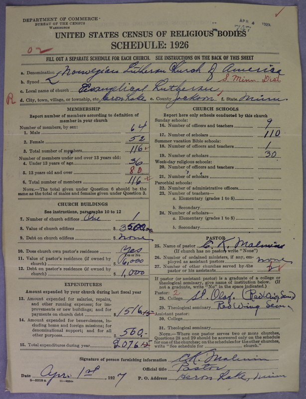 Scan of Norwegian Lutheran Church of America: 747